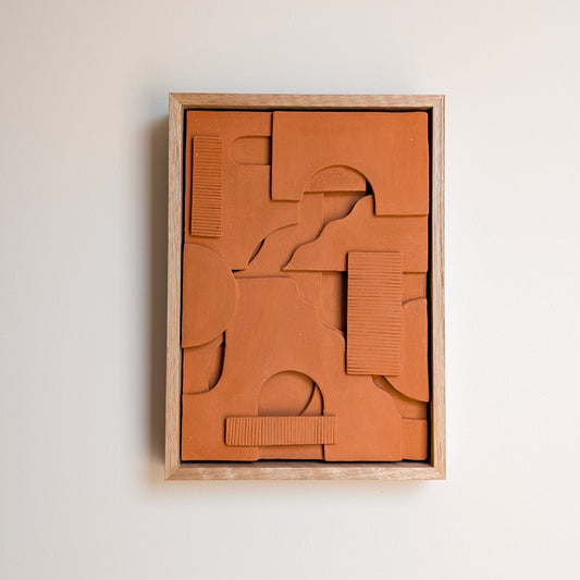 A Layered Abstract Tile - Terracotta
