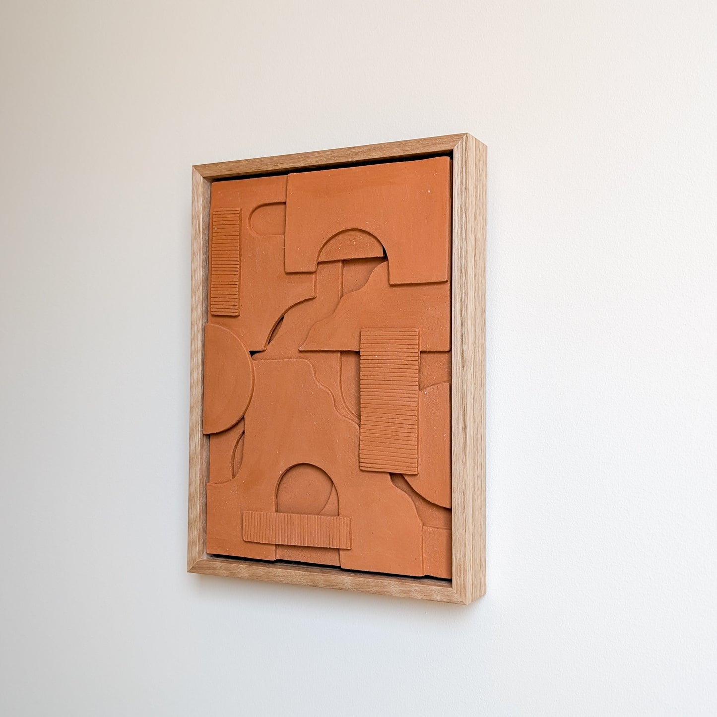 A Layered Abstract Tile - Terracotta