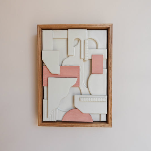 Blush Layered Abstract Tile