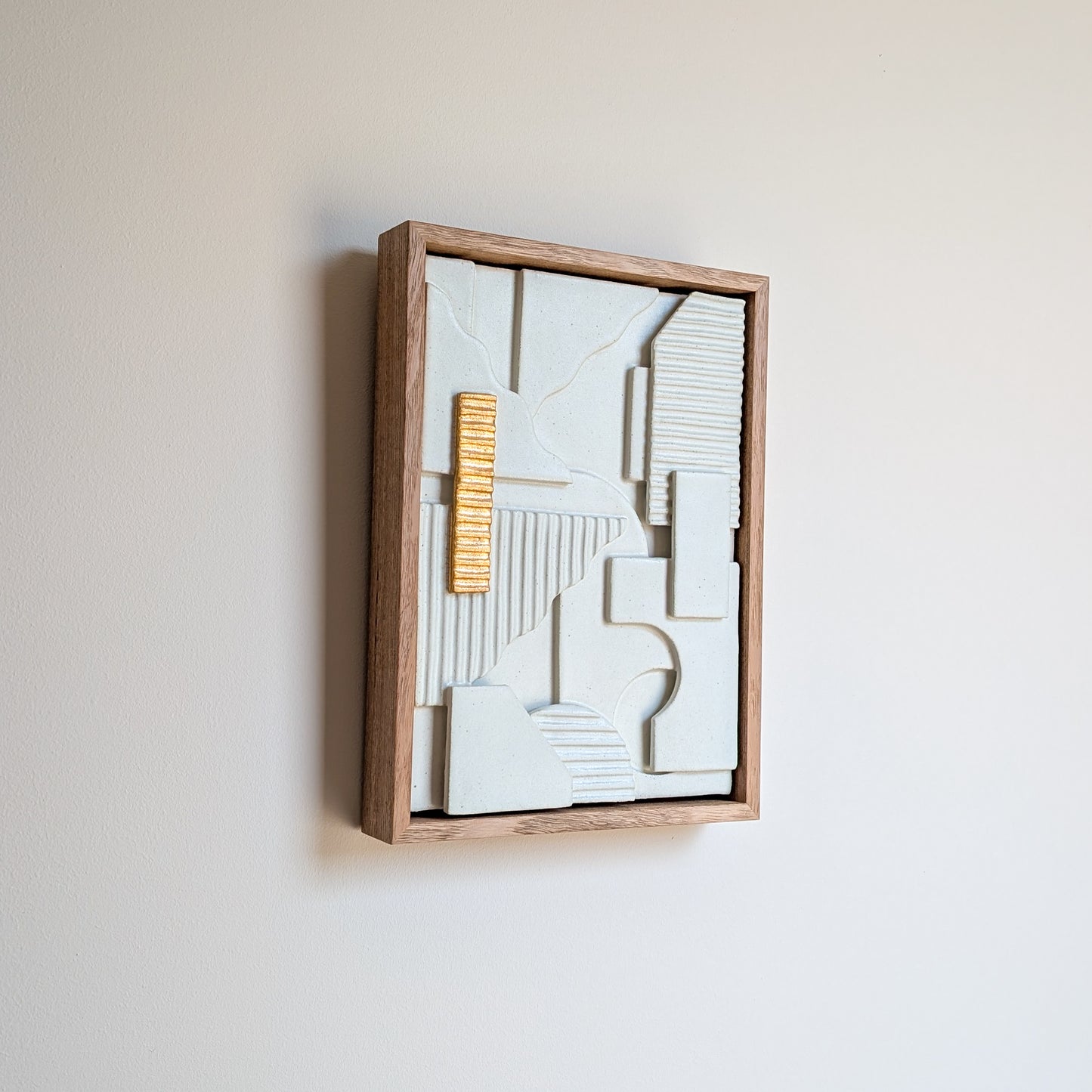 Golden Layered Abstract Tile