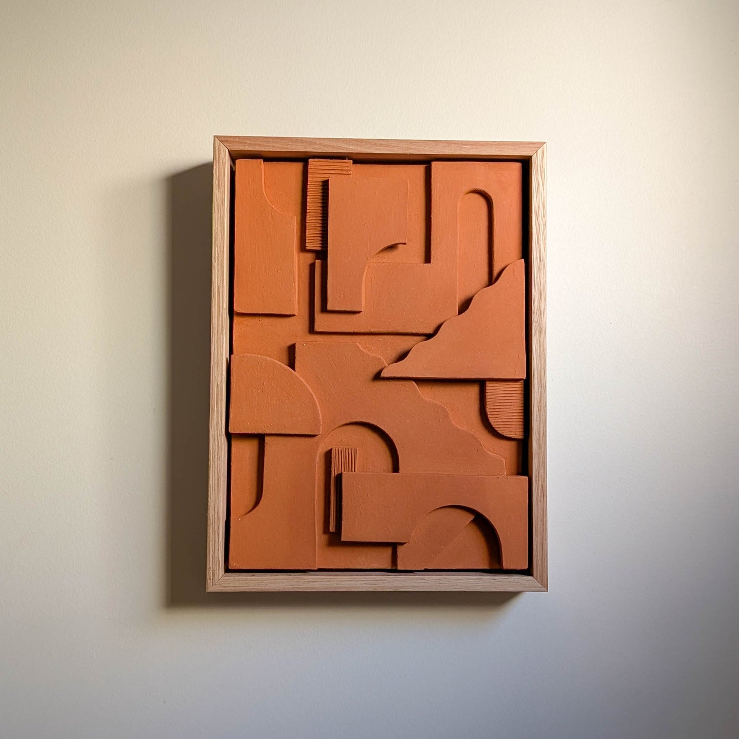 A Layered Abstract Tile - Terracotta
