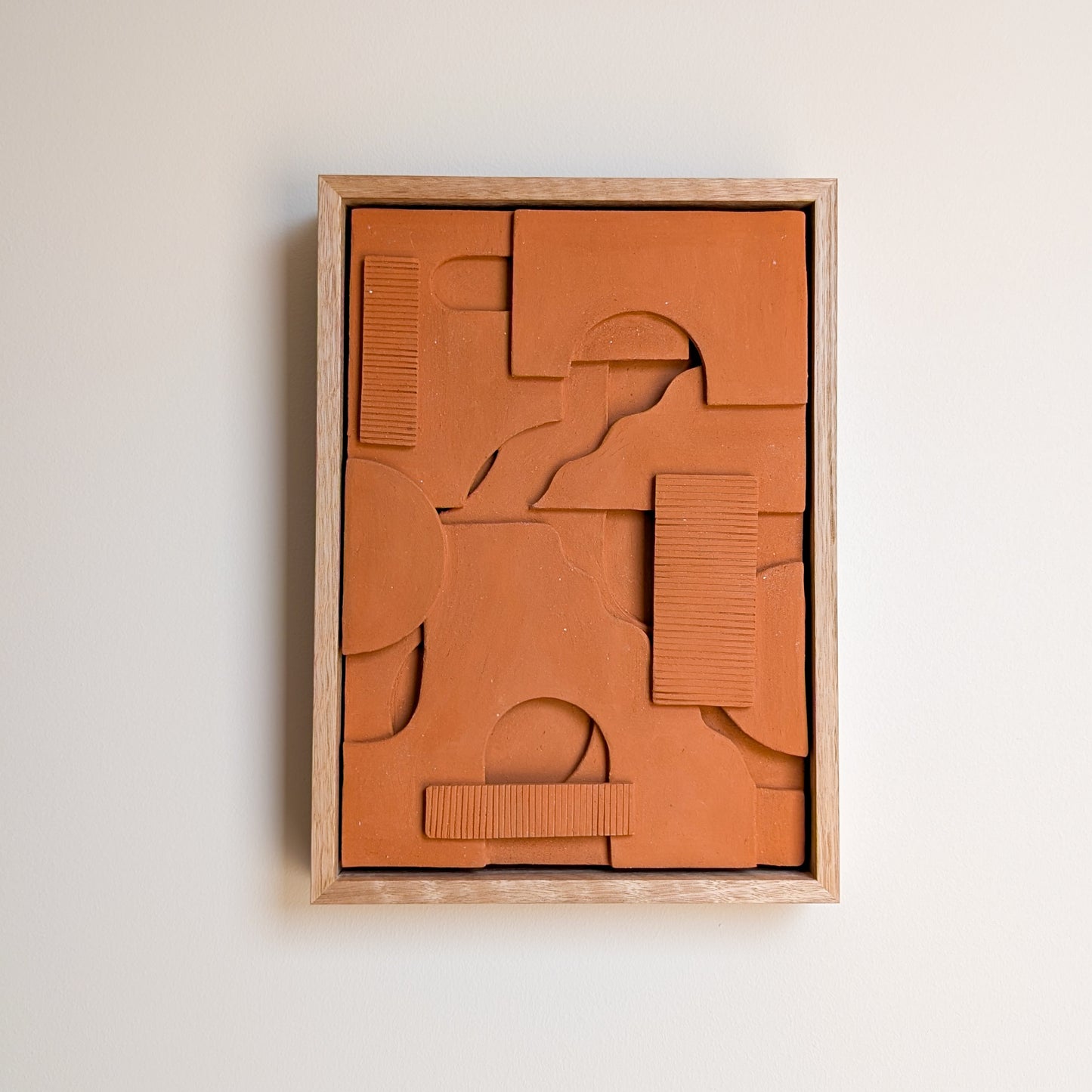 A Layered Abstract Tile - Terracotta