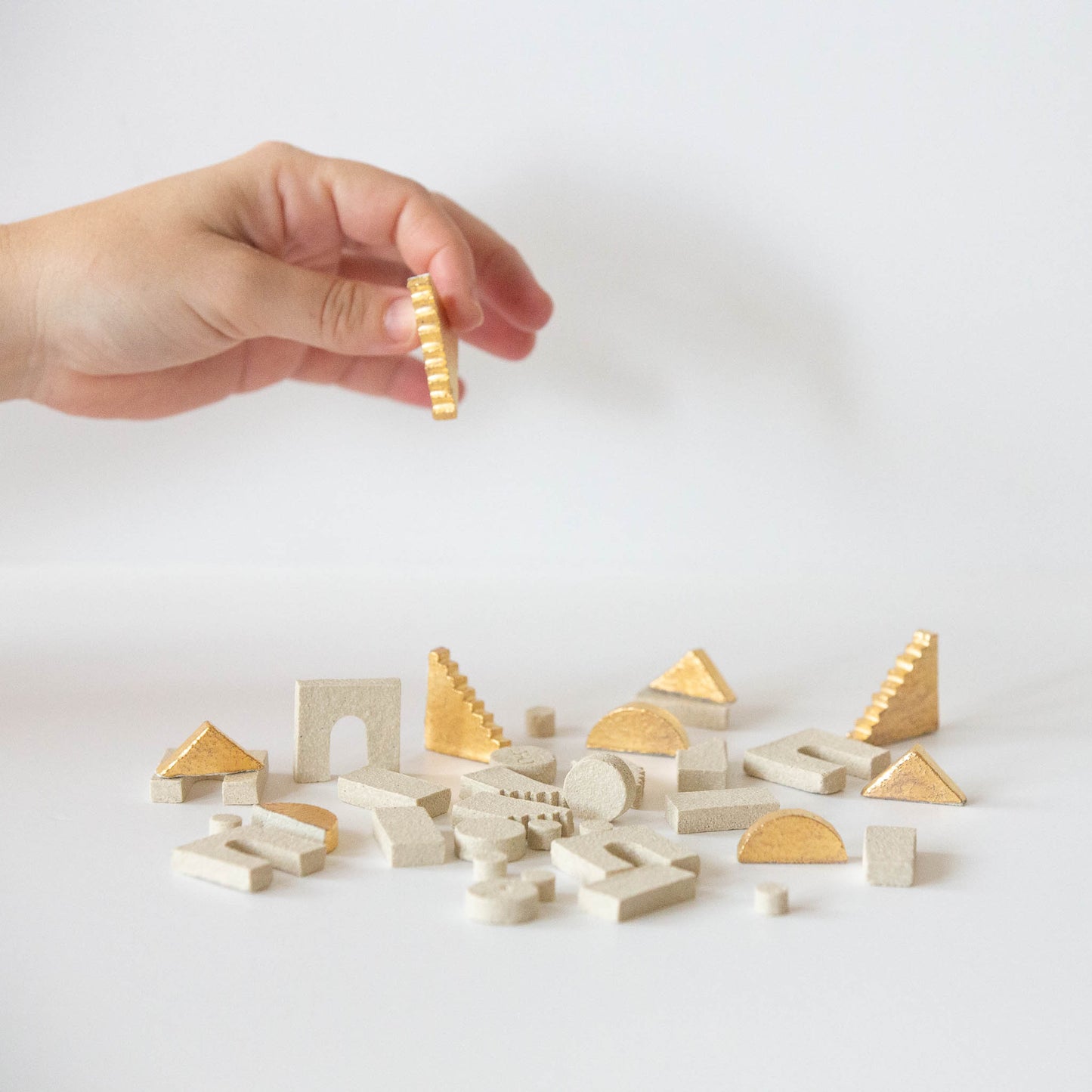 Gold Miniature Building Blocks