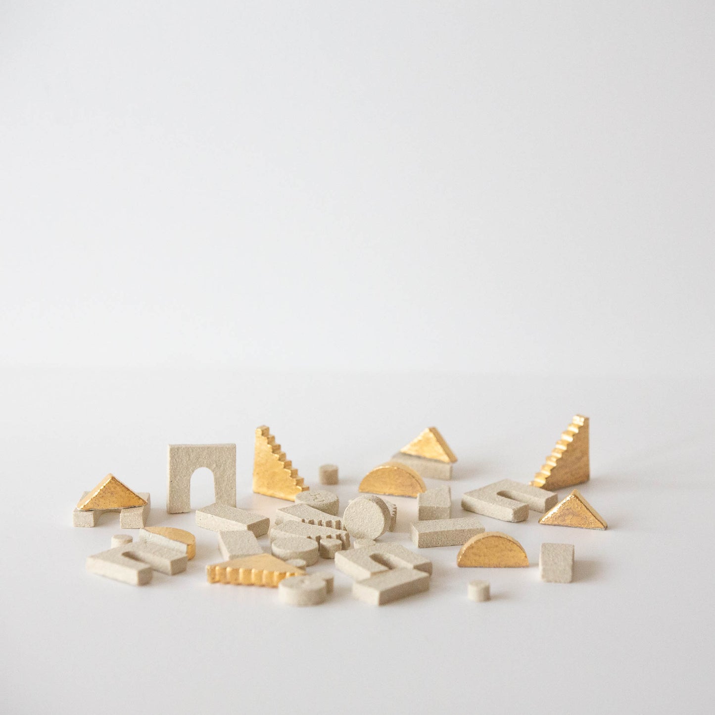 Gold Miniature Building Blocks