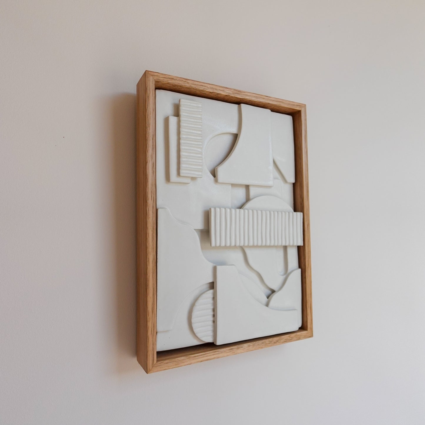 White Layered Abstract Tile