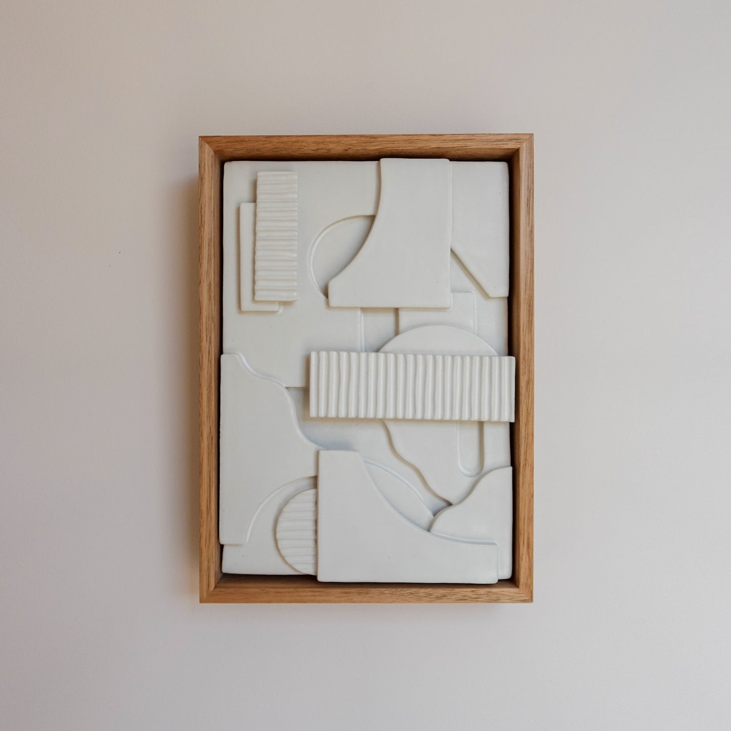 White Layered Abstract Tile