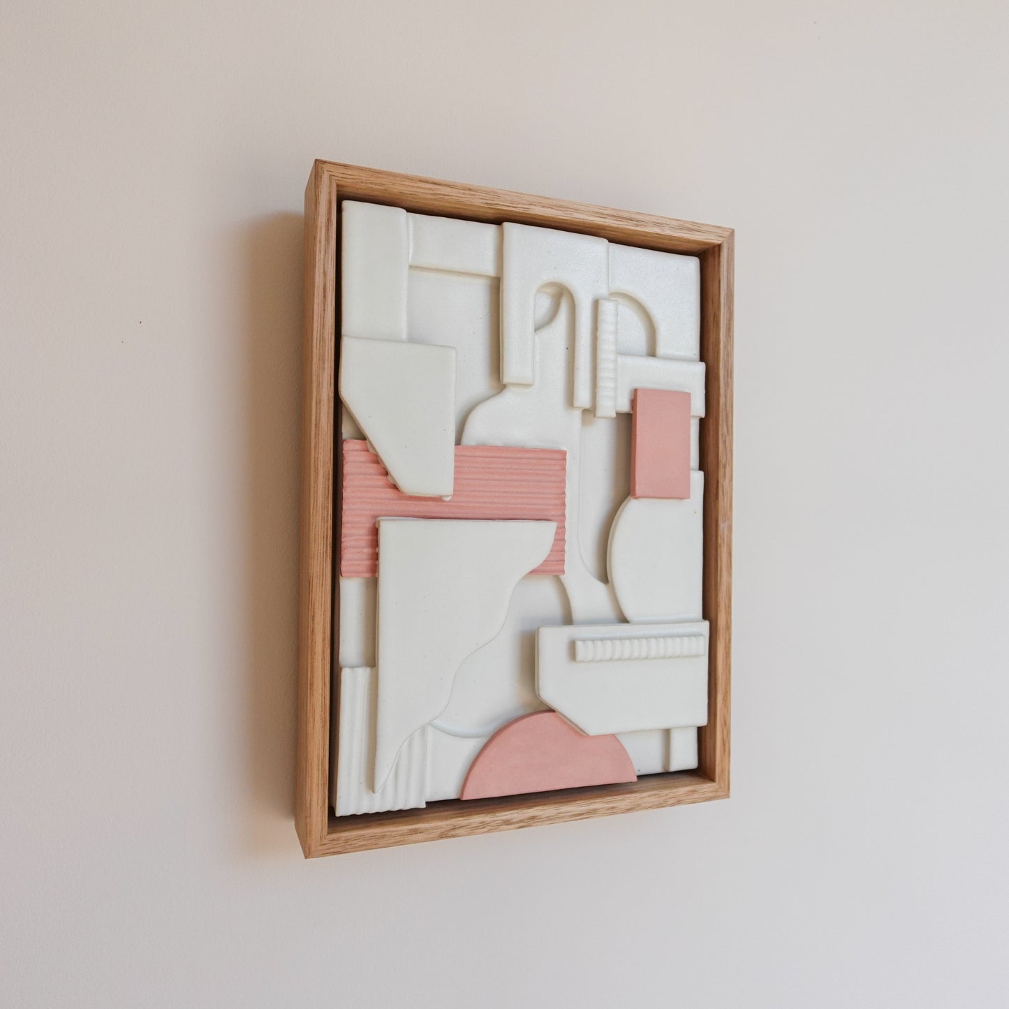 Blush Layered Abstract Tile