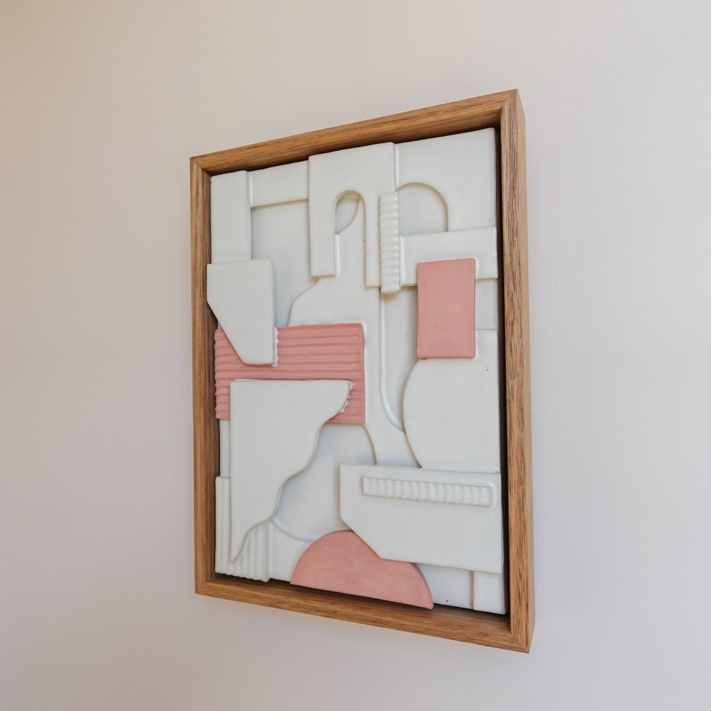Blush Layered Abstract Tile