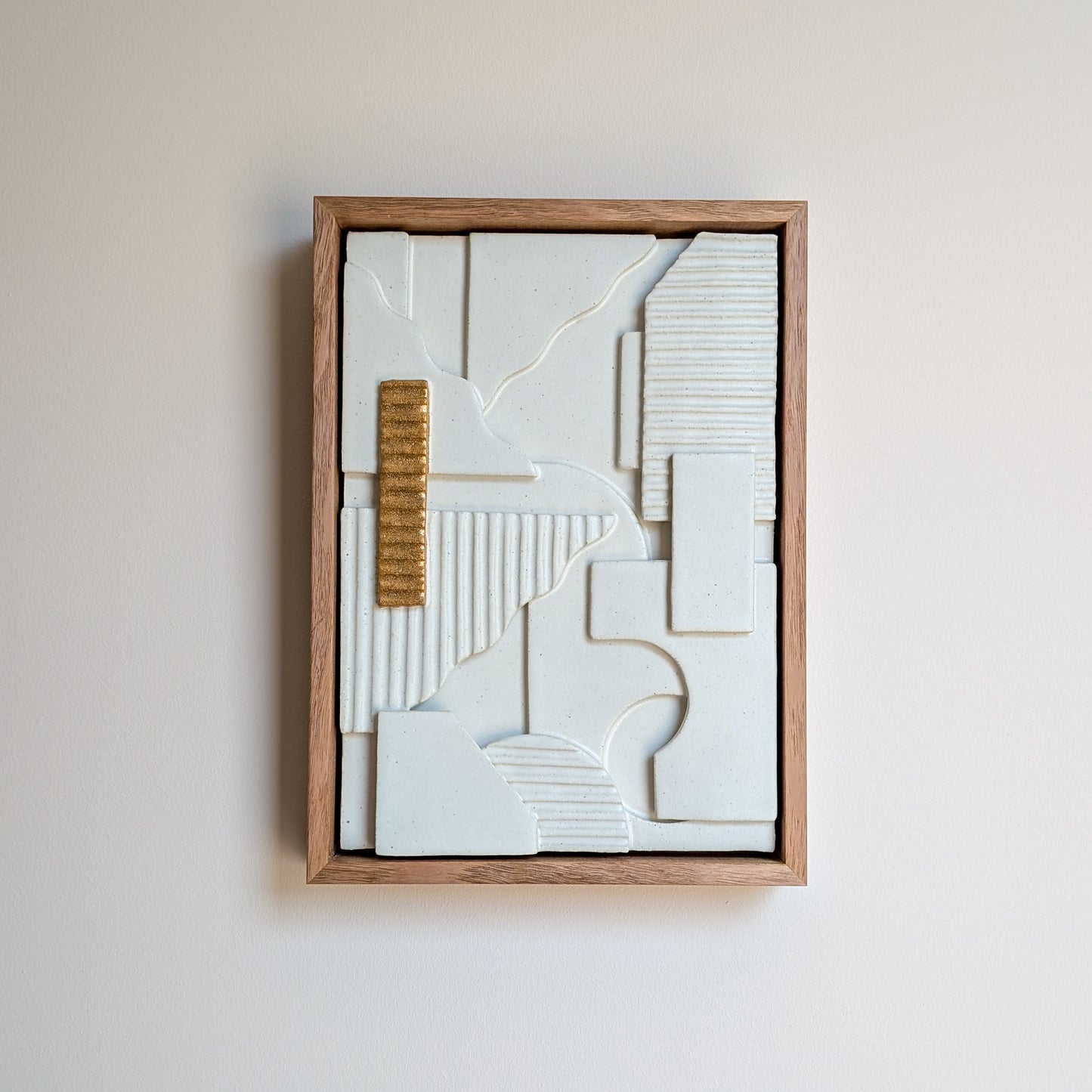 Golden Layered Abstract Tile