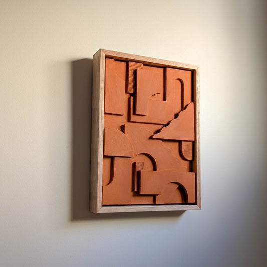 A Layered Abstract Tile - Terracotta