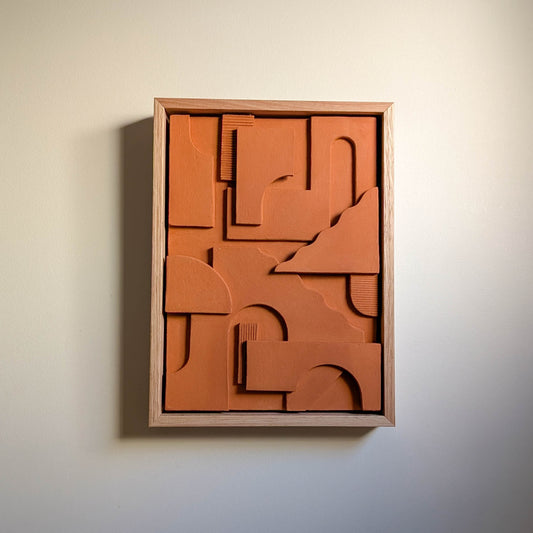 A Layered Abstract Tile - Terracotta