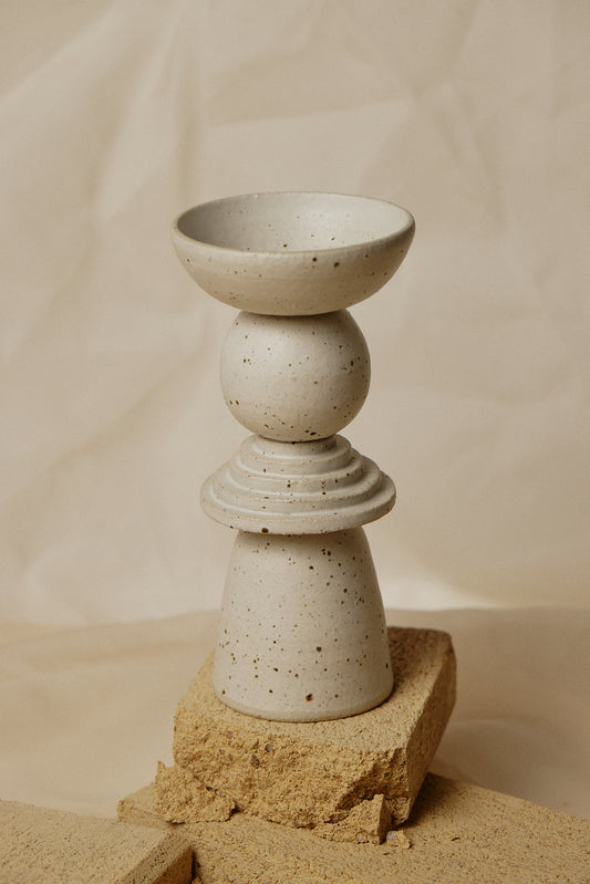 Monument Treasure Holder - speckled cream
