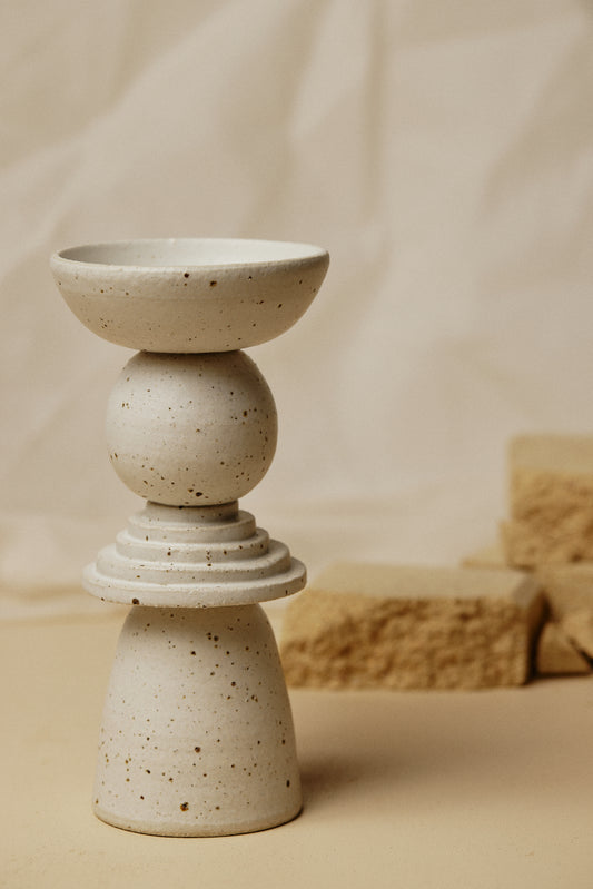 Monument Treasure Holder - speckled cream