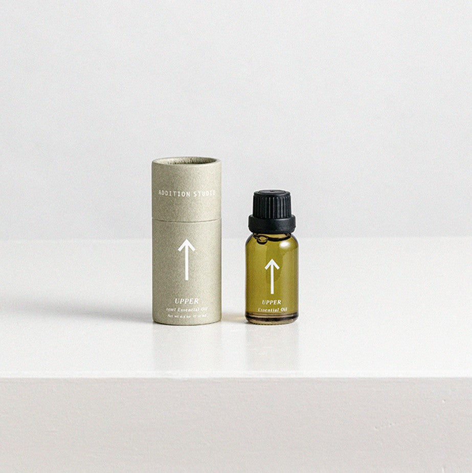 Essential Oil blend to be used in a ceramic oil burner. The oil is created by Australian brand 'Addition Studio'. This blend is called 'Downer' and is aimed to calm the user. This item is stocked online and in store at Oh Hey Grace. 